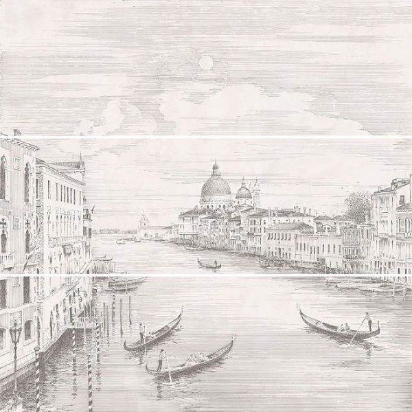 12109R\3x\3F | Панно Город на воде Venice, состоит из 3 частей 25х75 обрезной (размер каждой части)