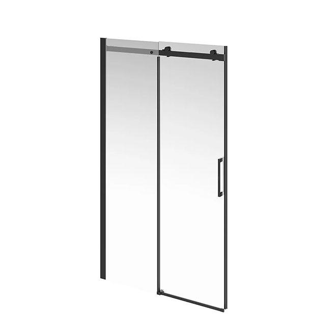 CT.120.SD.BLK.M | Душевая дверь CRISTALLO, раздвижная с функцией soft close, 120х210, матовый черный