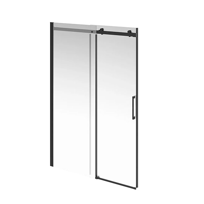 CT.140.1/2.SD.BLK.M | Душевая дверь CRISTALLO, раздвижная с функцией soft close, 140х210, матовый черный, упаковка 1/2