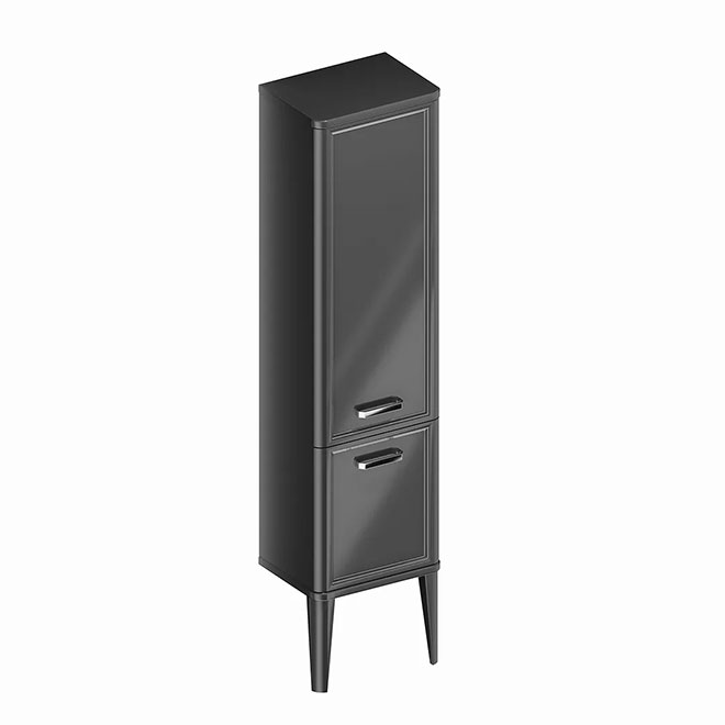 PO.N.150\BLK | Пенал POMPEI напольный/подвесной 150, черный глянцевый
