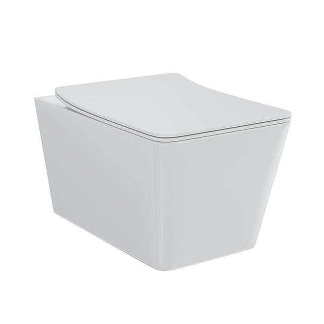 1002-001-L2W (302381) | Унитаз подвесной безободковый Creto Logan L2 с крышкой, белый