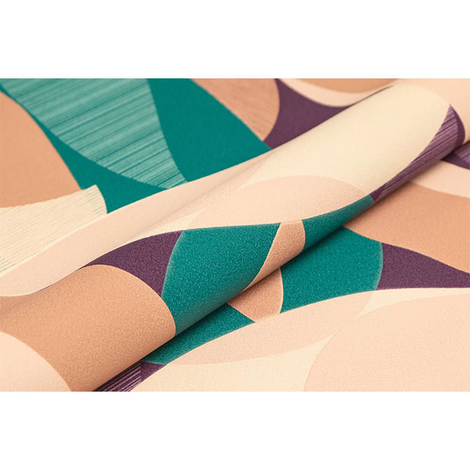 КМ8506 | Обои виниловые Шафран мотив, разноцветный, бежевый, листья