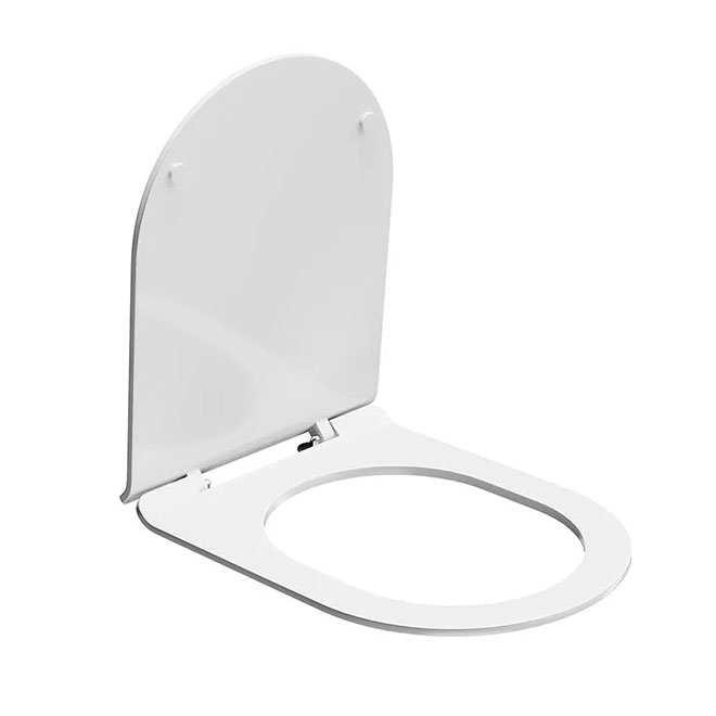 KMDP.seat.00\WHT | Сиденье для унитаза универсальное с комплектом крепежей, белое глянцевое
