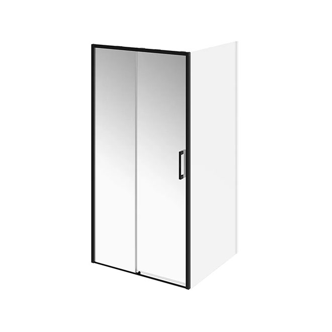 LN.100.SD.BLK.M | Душевая дверь LINDO, раздвижная с функцией soft close, 100х195, матовый черный