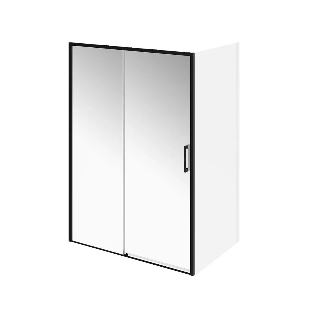 LN.140.SD.BLK.M | Душевая дверь LINDO, раздвижная с функцией soft close, 140х195, матовый черный